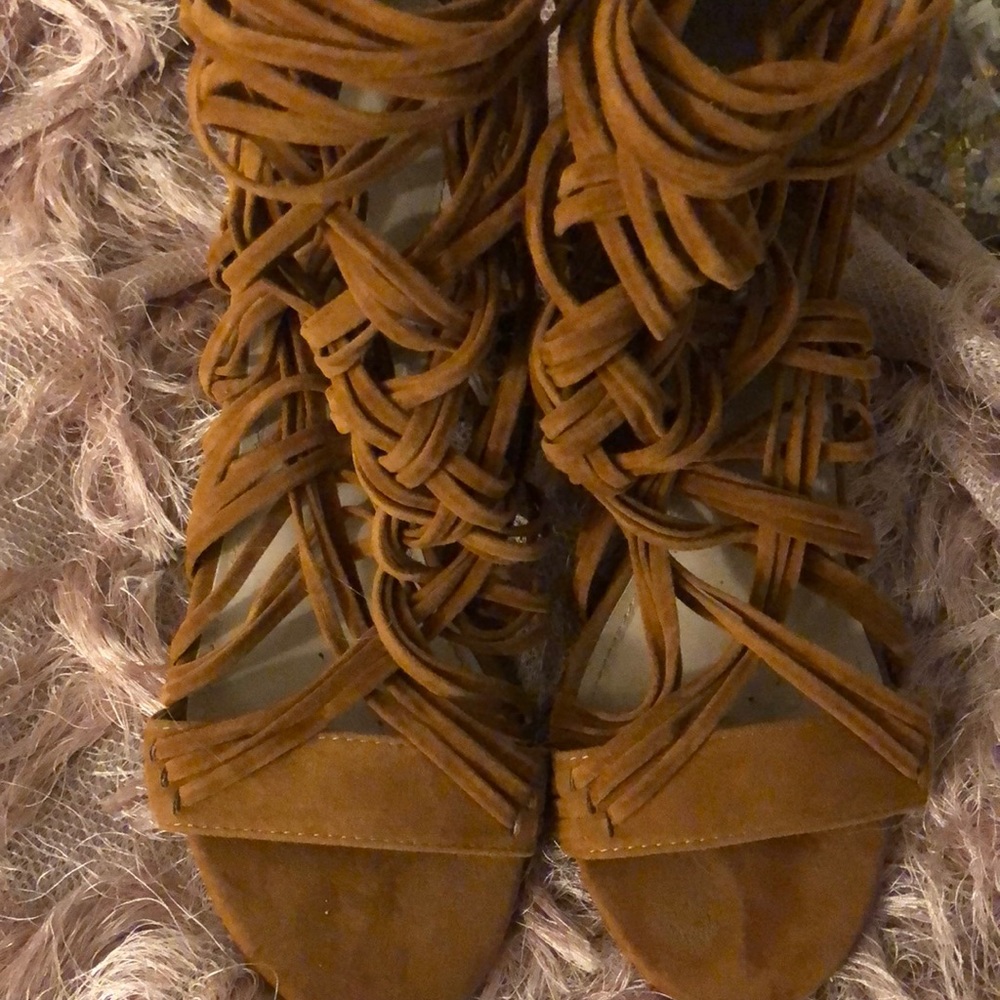 Suede Heeled Sandal